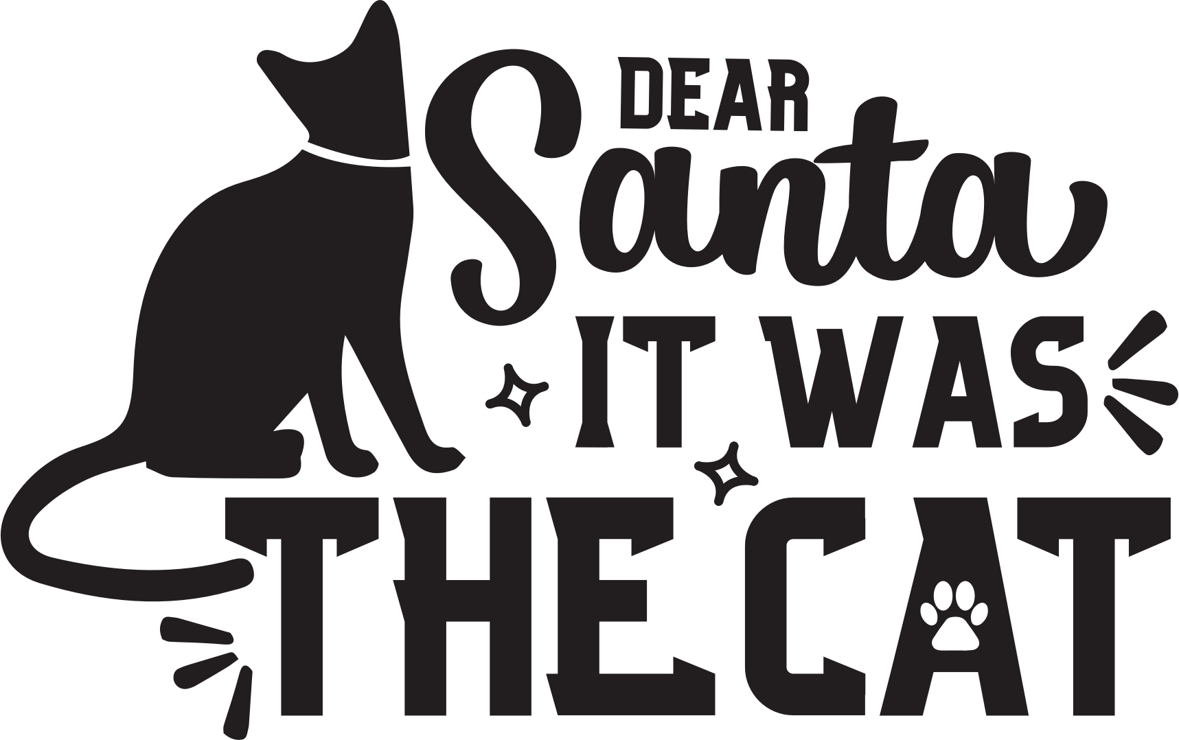 Dear Santa It Was The Cat