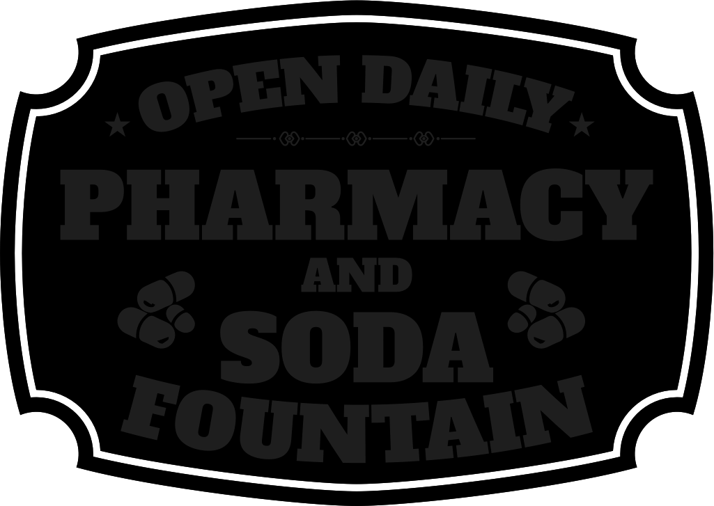 Open Daily Pharmacy and Soda Fountain